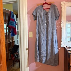 Madewell Leedra Blue Polka Dot Midi Dress